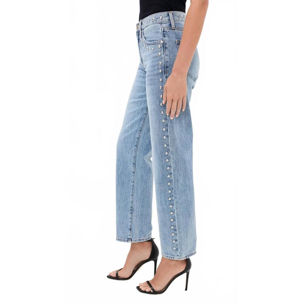 NEW PISTOLA lexi studded jeans in satellite - Picture 4 of 5